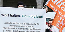 Aktion gegen die Grünen in Stuttgart