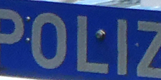 Banner beim Polizeiboot