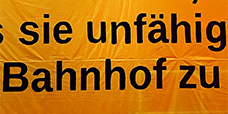 Banner am Saaleingang