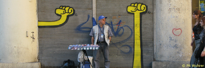 Losverkäufer in der Istiklal, Istanbul