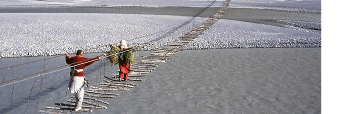 Hängebrücke über den Hunza bei Sost