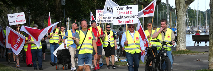 Demo der Casino-Beschäftigten auf der Seestraße, 30. Mai 2026. Foto: Pit Wuhrer