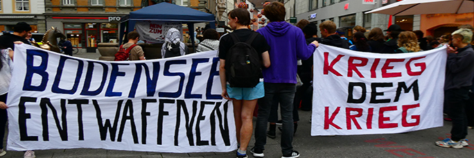 Antikriegs-Kundgebung auf der Marktstätte Konstanz, 1. September 2025