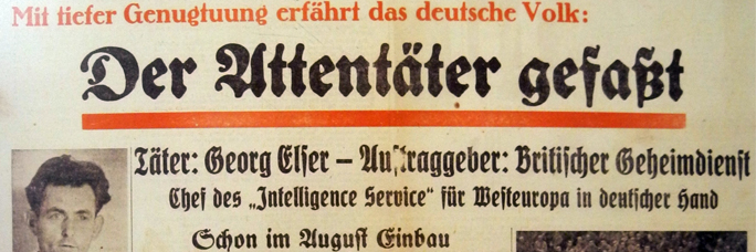 Schagzeile des Völkischen Beobachters am 12. Novemver 1939