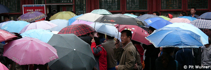 Auch in Peking regnet's manchmal