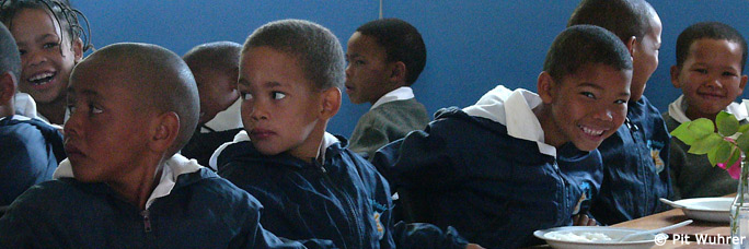 SchülerInnen der Steilhoogte Primarschule, Klawer, Western Cape, Südafrika
